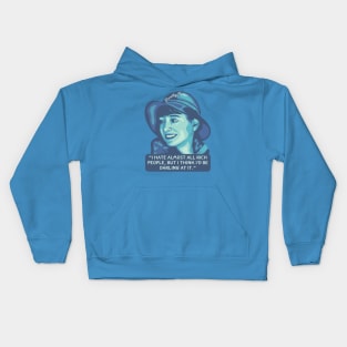 Dorothy Parker Portrait and Quote Kids Hoodie